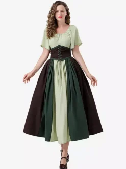 Green Retro Costumes Marie Antoinette Costume Vintage Clothing