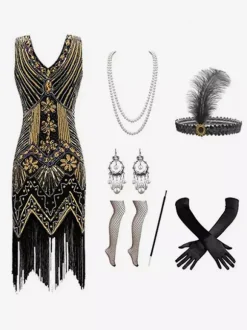 Green Retro Costumes Women's Rhinestones Fringe Marie Antoinette Costume Polyester Set Dress Accessory Retro Masquerade Ball Gown Burgundy