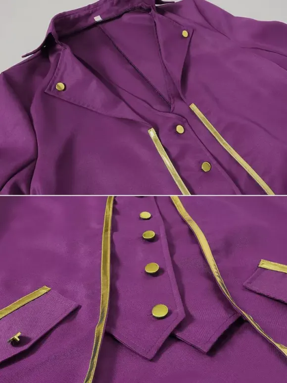 Green Vintage Top Vintage Buttons Long Sleeves Polyester Polyester Fiber Overcoat Retro Costumes For Man Burgundy