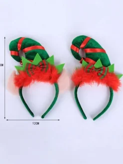 Green Christmas Hair Band Polyester Fiber Christmas Holidays Costumes
