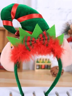 Green Christmas Hair Band Polyester Fiber Christmas Holidays Costumes