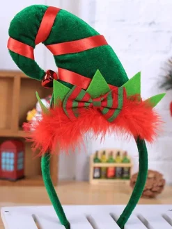 Green Christmas Hair Band Polyester Fiber Christmas Holidays Costumes