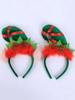 Green Christmas Hair Band Polyester Fiber Christmas Holidays Costumes