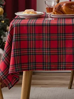 Green Christmas Polyester Fiber Polyester Plaid Christmas Holidays Costumes