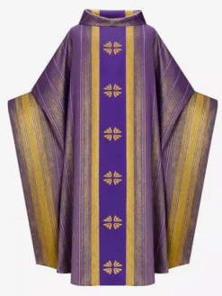 Green Gothic Chasuble Priest Vestment With Embroidered Cross For Church Mass Medieval Retro Liturgical Clergy Apparel
