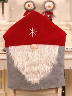 Grey Christmas Hats Polyester Fiber Red Christmas Holidays Costumes