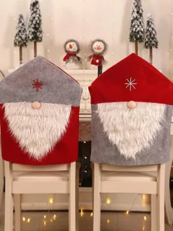 Grey Christmas Hats Polyester Fiber Red Christmas Holidays Costumes