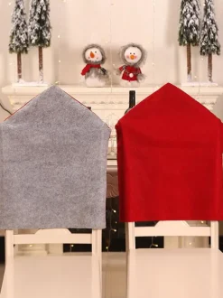 Grey Christmas Hats Polyester Fiber Red Christmas Holidays Costumes