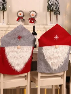 Grey Christmas Hats Polyester Fiber Red Christmas Holidays Costumes