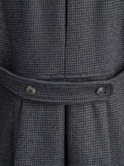 Grey Vintage Coat Double Breasted Aristocrat Holmes Retro Costumes For Men