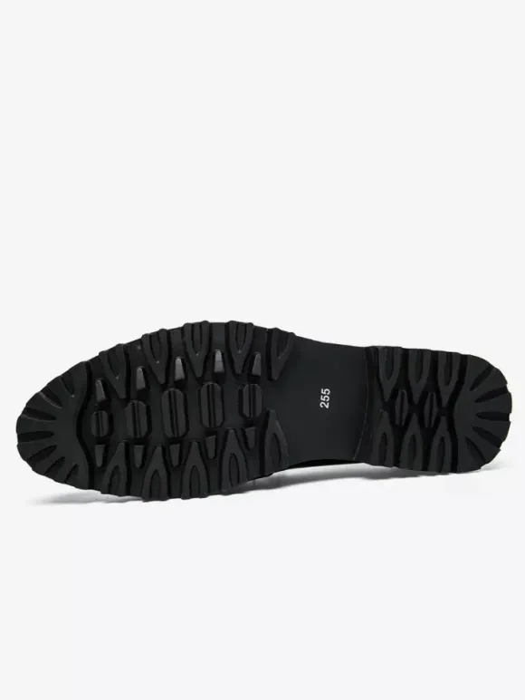 Groom Loafers Mens Horsebit Loafers Slip-on Patent Anti-Slip Chunky Shoes