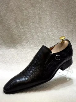 Groom Loafers Mens Slip On Loafer Vintage-Inspired Genuine Leather Business Formal Shoes Cap-Toe Dress Shoes
