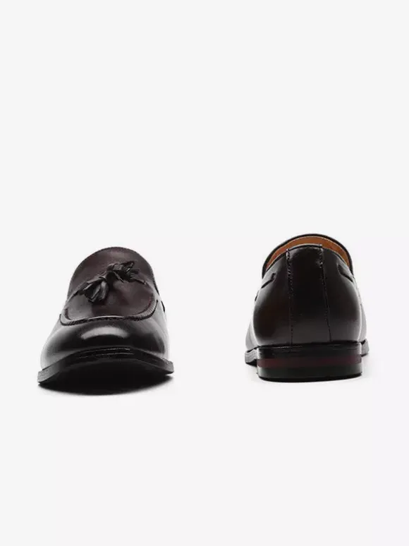 Groom Loafers Mens Tassels Loafers Slip On Pointed Toe Flats Casual Shoes