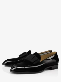 Groom Loafers Mens Belgian loafer Velvet and Nubuck Leather Stitching with Bowtie Flats Slip-on Smoking Shoes