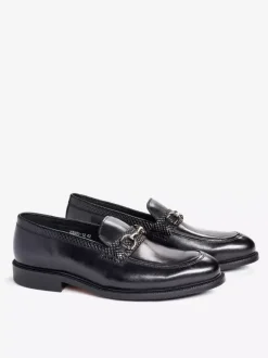 Groom Loafers Mens Horsebit Loafers Genuine Leather Slip-On Dress Shoes For Business