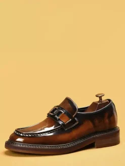 Groom Loafers Mens Horsebit Loafers Genuine Leather Slip On Driving Shoes Smart Office Work Formal Shoes