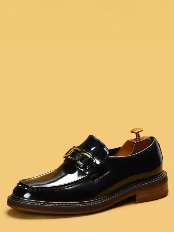 Groom Loafers Mens Horsebit Loafers Genuine Leather Slip On Driving Shoes Smart Office Work Formal Shoes
