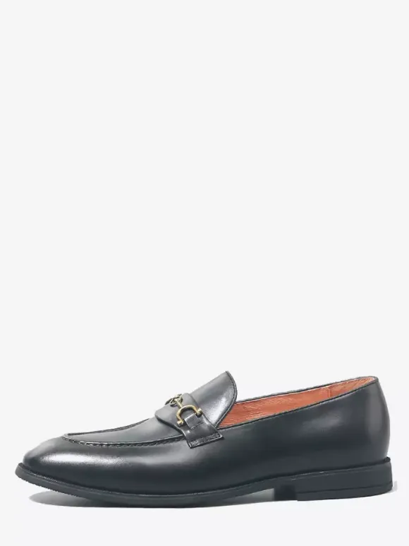 Groom Loafers Mens Horsebit Loafers Genuine Leather Slip-On Dress Shoes Business Formal Shoes