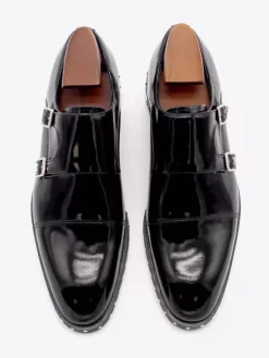 Groom Loafers Mens Monk Shoes Cowhide Rivets Single Monk Strap for Formal Occasions Loafer Shoes