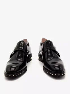 Groom Loafers Mens Monk Shoes Cowhide Rivets Single Monk Strap for Formal Occasions Loafer Shoes
