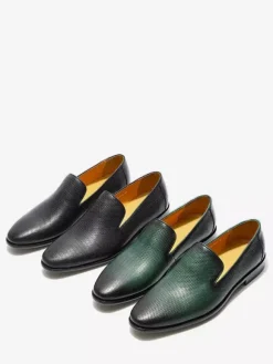 Groom Loafers Mens Slip On Loafers Woven Leather Business Shoes Formal Office Shoes For Men