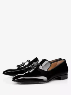 Groom Loafers Men's Tassel Loafers penny Shoes Slip-On Patent Leather Square Toe Prom Party Wedding Shoes