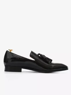 Groom Loafers Men's Tassel Loafers penny Shoes Slip-On Patent Leather Square Toe Prom Party Wedding Shoes