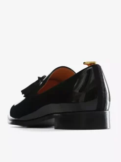 Groom Loafers Men's Tassel Loafers penny Shoes Slip-On Patent Leather Square Toe Prom Party Wedding Shoes