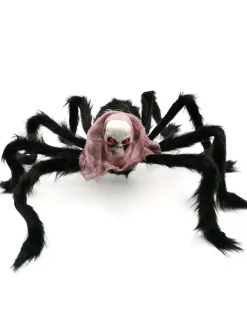 Halloween Animal Decorations Red Polyester Fiber Spider Props