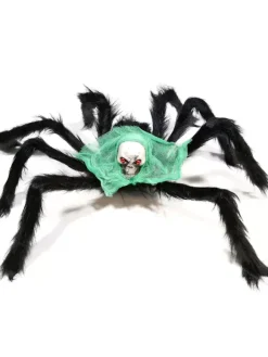 Halloween Animal Decorations Red Polyester Fiber Spider Props