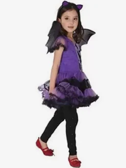 Halloween Bat Costume Kids Purple Dresses Outfit 3 Piece