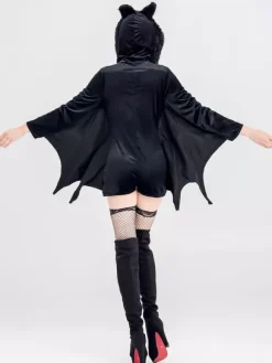 Halloween Bat Costume Women Sexy Vampire Demon Costumes Jumpsuits Halloween