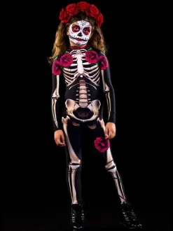 Halloween Carnival Costume Skeleton Zentai Kid Carnival Outfit