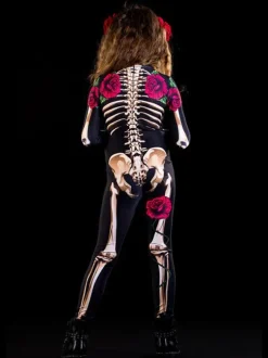 Halloween Carnival Costume Skeleton Zentai Kid Carnival Outfit