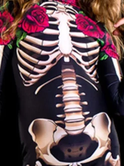 Halloween Carnival Costume Skeleton Zentai Kid Carnival Outfit