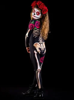 Halloween Carnival Costume Skeleton Zentai Kid Carnival Outfit