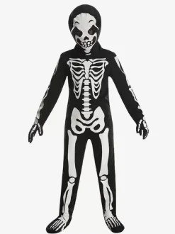 Halloween children's white skull ghost bone cosplay costume stage ghost costume one-piece party costume