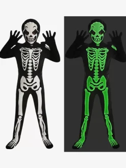 Halloween children's white skull ghost bone cosplay costume stage ghost costume one-piece party costume