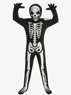 Halloween children's white skull ghost bone cosplay costume stage ghost costume one-piece party costume