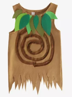 Halloween Costumes For Kids Coffee Brown Polyester Tree Jumpsuit Waistcoat