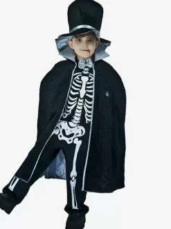 Halloween Costumes For Kids Black Halloween Polyester Set Kid's Hat Cloak