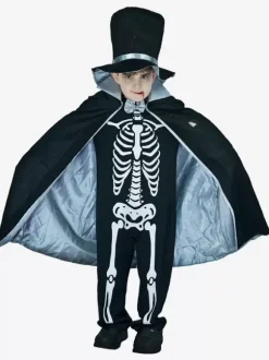 Halloween Costumes For Kids Black Halloween Polyester Set Kid's Hat Cloak