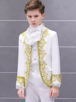 Halloween Costumes For Kids Palace Drama Performance Costume Inlaid Prince Charming Performance Dress