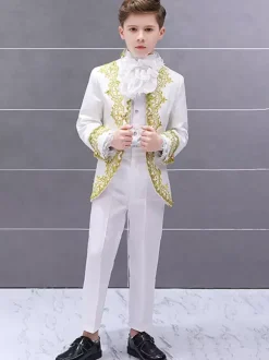 Halloween Costumes For Kids Palace Drama Performance Costume Inlaid Prince Charming Performance Dress