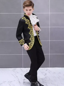 Halloween Costumes For Kids Palace Drama Performance Costume Inlaid Prince Charming Performance Dress