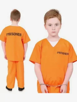 Halloween Costumes For Kids Orange Halloween Polyester Set Kid's Top Pants