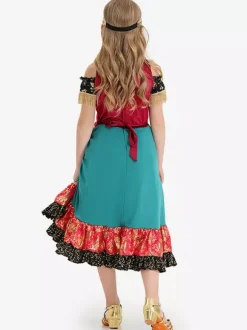 Halloween Costumes For Kids Gypsies Cosplay Dress