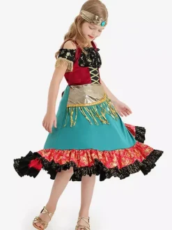 Halloween Costumes For Kids Gypsies Cosplay Dress