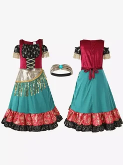 Halloween Costumes For Kids Gypsies Cosplay Dress