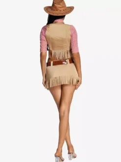 Halloween Costumes Light Brown Vintage Party Set Holidays Cowgirl Costumes